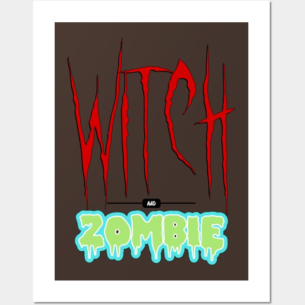 Witch and Zombie Wall Art by DRI374